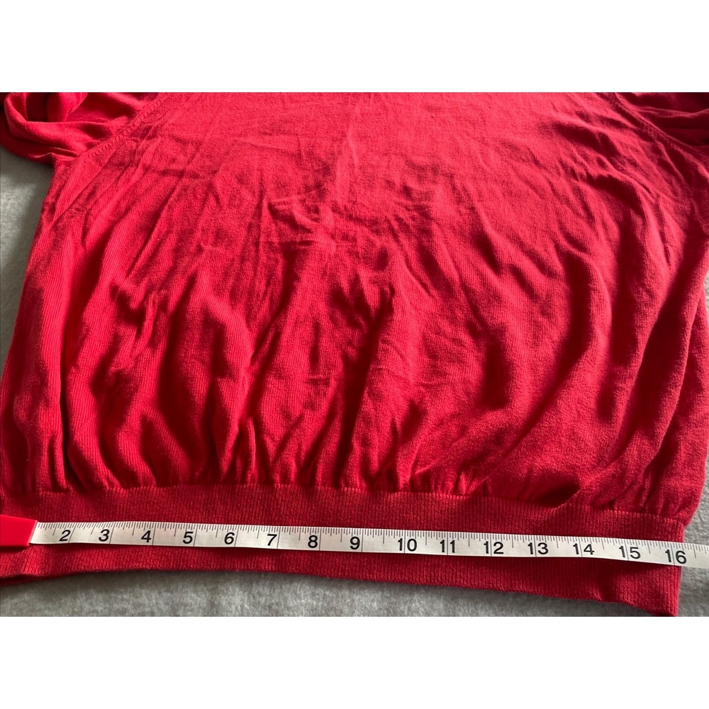 Brooks Brothers Country Club RED 100% Cotton V-Neck Jumper Pullover Sweater XL - Picture 12 of 15